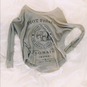 Long sleeve waffle tee